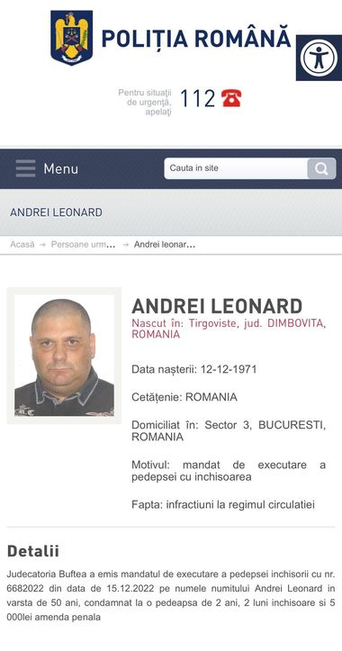 Bărbat din Târgovişte, dat în urmărire întrucât era condamnat la închisoare pentru infracţiuni rutiere, prins de poliţişti într-o localitate din Ilfov