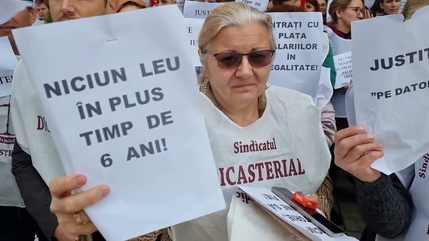 Sindicatul grefierilor organizează, luni, miting de protest în faţa sediului ÎCCJ, din cauza neplăţii integrale a salariilor şi lipsei resurselor necesare activităţii instanţelor judecătoreşti 