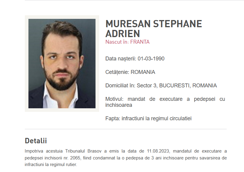 Alina Gorghiu: Curtea de Apel Paris a respins toate cererile formulate de Adrien Stephane Mureşan în încercarea de a contesta mandatul european de arestare / Mureşan, care este cetăţean francez, a cerut să execute pedeapsa în Franţa