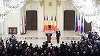 REPORTAJ: PSD, ALDE, UDMR şi diplomaţii ungari, absenţi de la recepţia de Ziua Naţională. Iohannis s-a întreţinut cu liderii PNL. FOTO