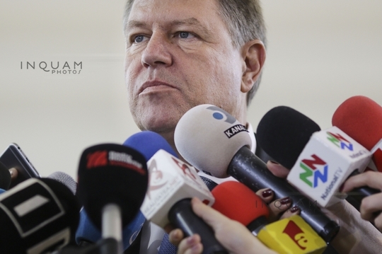 Klaus Iohannis la vot (FOTO: Inquam Photos / Octav Ganea)