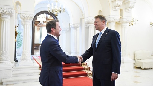 Klaus Iohannis şi Xavier Bettel aniversează zece ani de când Sibiu şi Luxembourg au împărţit titlul de Capitală Culturală Europeană