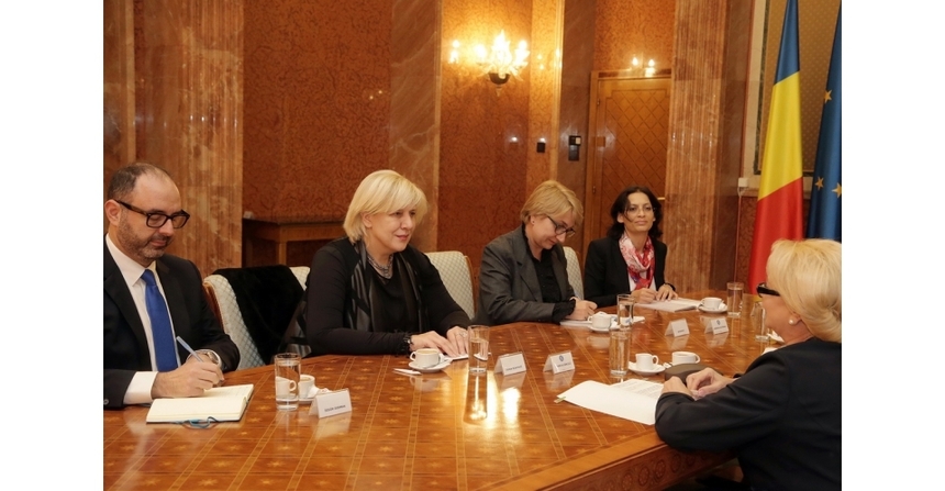 Dăncilă a discutat cu Dunja Mijatović, comisarul pentru Drepturile Omului al Consiliului Europei, despre situaţia persoanelor cu dizabilităţi şi combaterea violenţei domestice