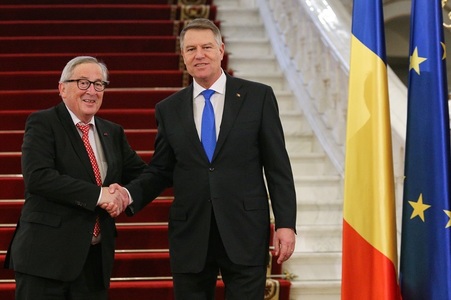 Preşedintele Comisiei Europene, la Bucureşti: Jean Claude Juncker, primit de preşedintele Iohannis. Urmează discuţii cu premierul Dăncilă - VIDEO, FOTO