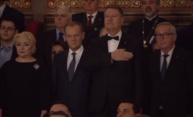 Ceremonia de preluare a preşedinţiei Consiliului UE: Fostul europarlamentar Adrian Severin, condamnat pentru luare de mită şi trafic de influenţă, în aceeaşi lojă la Ateneu cu premierul Dăncilă, preşedintele Iohannis şi preşedintele CE