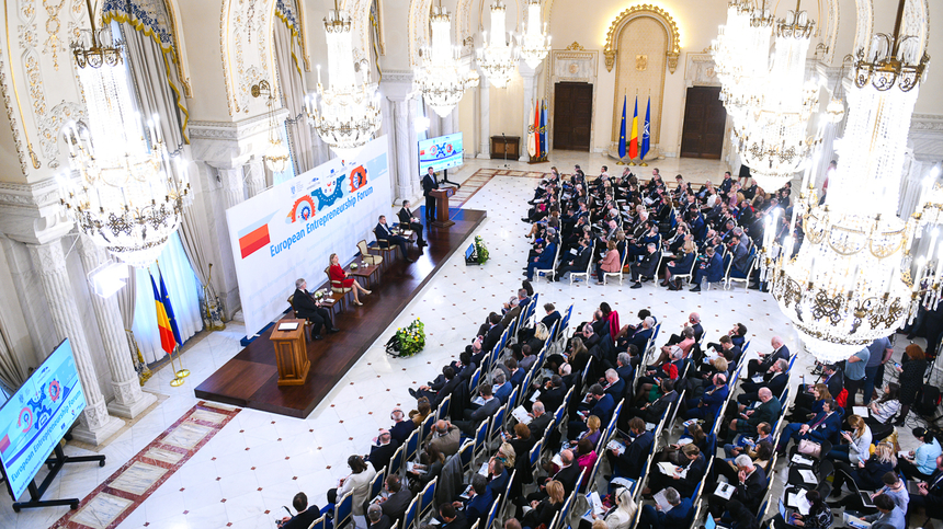 Iohannis, la Forumul European pentru Antreprenoriat: România de mâine va fi România antreprenorială, adică ţara oamenilor curajoşi şi ambiţioşi, ţara liberei iniţiative, a democraţiei şi a domniei legii