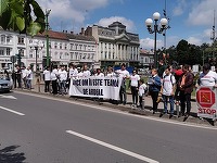 Viorica Dăncilă, întâmpinată de zeci de protestatari, la Arad; manifestanţii strigă ”PSD, ciuma roşie”, ”Hoţii”, dar şi lozinci împotriva Jandarmeriei şi a lui Liviu Dragnea