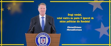 Preşedintele Klaus Iohannis şi-a schimbat fotografia de copertă a paginii de Facebook: #RomaniiVoteaza, #RomaniiConteaza