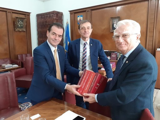 Ludovic Orban, întâlnire cu preşedintele şi vicepreşedintele Academiei Române; s-a discutat despre colaborarea instituţiei cu viitorul Guvern