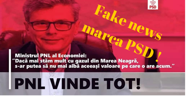 Ministrul Virgil Popescu reclamă un fake news din partea PSD: Filialele PSD din sudul ţării au împânzit online-ul cu o declaraţie făcută de mine, dar au inserat o interpretare mincinoasă, tipic pesedistă