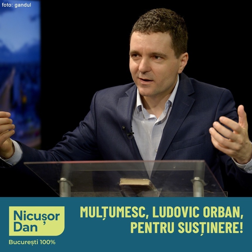 Nicuşor Dan, după ce Orban a anunţat că PNL îi susţine candidatura la Bucureşti: Este un gest de mare responsabilitate politică, în condiţiile în care PNL are în interiorul său persoane foarte competente pentru această poziţie