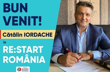 Ramona Ioana Bruynseels: Antreprenorul Cătălin Iordache a intrat în echipa RE: START ROMANIA