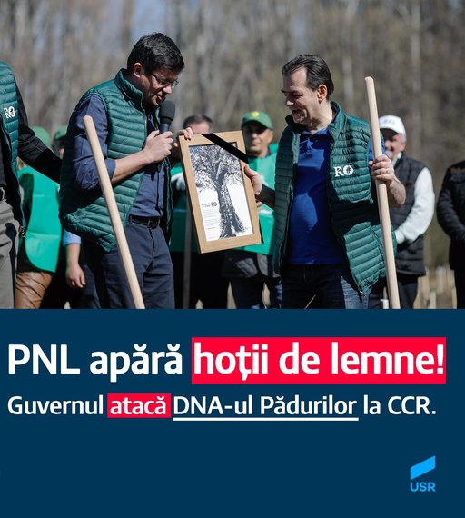 USR, despre DNA al pădurilor: Dacă voia un text de lege mai bun, Ludovic Orban avea cam 100 de parlamentari PNL care puteau să facă modificări la proiect, dar nu au făcut-o