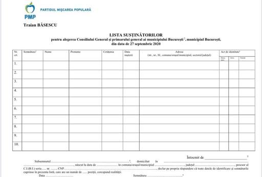 Eugen Tomac invită membri PMP şi susţinătorii la strângerea de semnături pentru candidatura lui  Traian Băsescu la Primăria Bucureşti