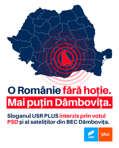 BEJ Dâmboviţa a admis sesizarea prin care PSD a cerut interzicerea promovării sloganului „O Românie fără hoţie” al Alianţei USR-PLUS / Alianţa anunţă că va contesta la BEC hotărârea | DOCUMENT