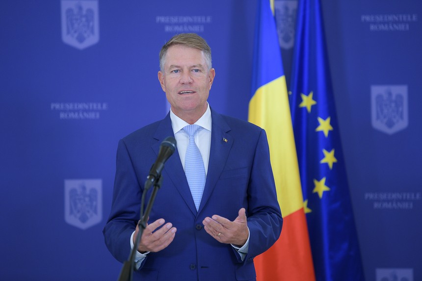 Klaus Iohannis susţine marţi o declaraţie de presă la Palatul Cotroceni