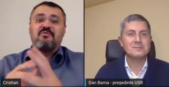 Reacţie dură în USR după prezentarea unei discuţii dintre Dan Barna şi Cristian Ghinea pe tema desfiinţării grupului de discuţii intern în care Barna a fost criticat în repetate rânduri - VIDEO