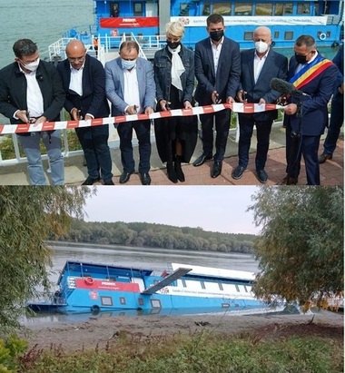 UPDATE - Tulcea: Pontonul destinat copiilor cu dizabilităţi, inaugurat în urmă cu trei săptămâni în prezenţa ministrului Muncii Raluca Turcan, s-a răsturnat şi a luat apă. Nu era nicio persoană la bord / Precizările Fundaţiei SERA, care l-a amenajat

