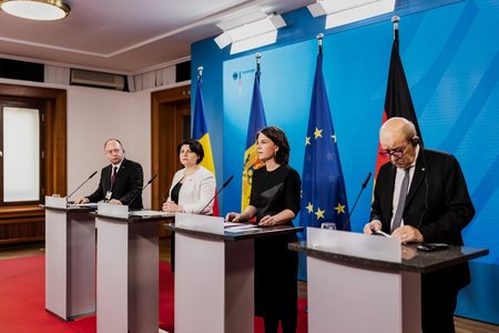 Bogdan Aurescu anunţă rezultatele Conferinţei internaţionale de sprijin pentru Republica Moldova:  659,5 milioane euro împrumuturi, sprijin bugetar şi asistenţă financiară