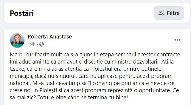 Primarul municipiului Ploieşti, atacuri repetate la adresa şefei sale de partid, Roberta Anastase: Eu înţeleg că nu mă mai iubeşte. Nu m-o mai iubi, asta este, ce să facem? Dar cinstit, totuşi un senator al României care dezinformează, e cam jenant