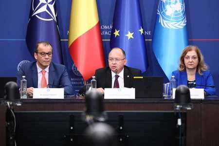 Bogdan Aurescu, la deschiderea Reuniunii Anuale a Diplomaţiei: Din 24 februarie, desfăşurăm ceea ce se poate numi o diplomaţie de război / Includerea României în Programul Visa Waiver rămâne, în continuare, un obiectiv prioritar de politică externă