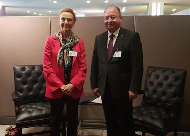 Bogdan Aurescu, întrevedere cu Secretarul General al Consiliul Europei, în marja Adunării Generale ONU: Ministrul de externe român a exprimat angajamentul ferm pentru continuarea sprijinului amplu acordat de către ţara noastră refugiaţilor ucraineni