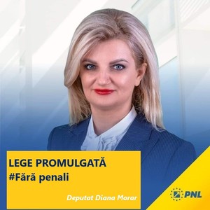 Diana Morar (PNL): Legea Fără Penali, pe care am modificat-o şi armonizat-o înainte de a fi adoptată, a fost promulgată de preşedintele României: La alegerile locale, parlamentare şi prezidenţiale se interzice candidatura celor condamnaţi definitiv