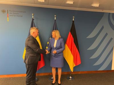 Lucian Bode: Pentru România, implicarea Germaniei în susţinerea aderării la spaţiul Schengen contează enorm / Ministrul de Interne, întâlnire cu ministrul federal de interne al Germaniei 