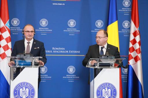 UPDATE - Bogdan Aurescu, întâlnire cu ministrul afacerilor externe din Croaţia: Atât România cât şi Croaţia sunt pregătite pentru aderarea la Schengen şi sunt parte a soluţiei de care are nevoie UE în gestionarea fluxurilor migratorii - VIDEO