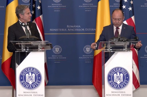Bogdan Aurescu, declaraţii comune cu secretarul general al SUA, Antony Blinken: Astăzi are loc audierea în Congresul SUA a viitorului ambasador al SUA la Bucureşti şi mă bucur că avem această coincidenţă care totuşi cred că nu e chiar o coincidenţă