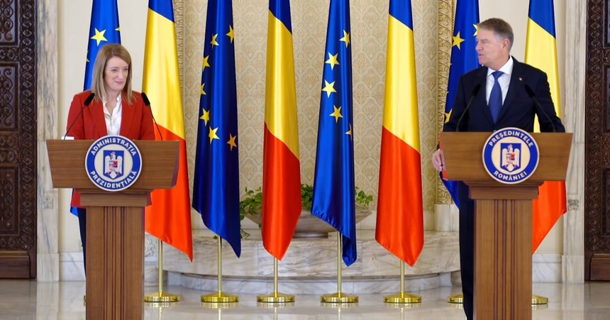 Klaus Iohannis: Am rugat-o pe preşedinta Parlamentului European, Roberta Metsola să păstreze această abordare şi acest optimism, cu speranţa noastră legitimă ca în anul care vine, curând, în 2023, România să devină parte a spaţiului Schengen
