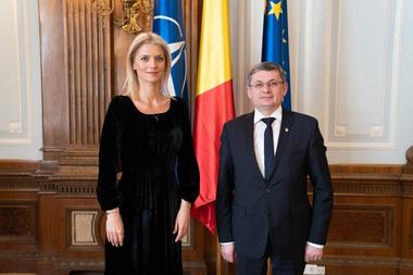Preşedintele interimar al Senatului, Alina Gorghiu, întrevedere cu preşedintele Parlamentului Republicii Moldova, Igor Grosu: Partea română a reiterat sprijinul României faţă de securitatea şi stabilitatea Republicii Moldova