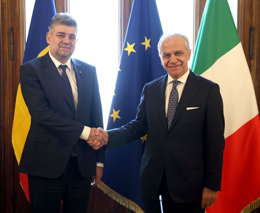 Marcel Ciolacu, în Italia: I-am mulţumit ministrului de Interne italian, Matteo Piantedosi, unul dintre cei mai vocali avocaţi ai cauzei României în vederea aderării la Schengen! Mi-a confirmat că va susţine în continuare, cu tărie, demersul nostru!
