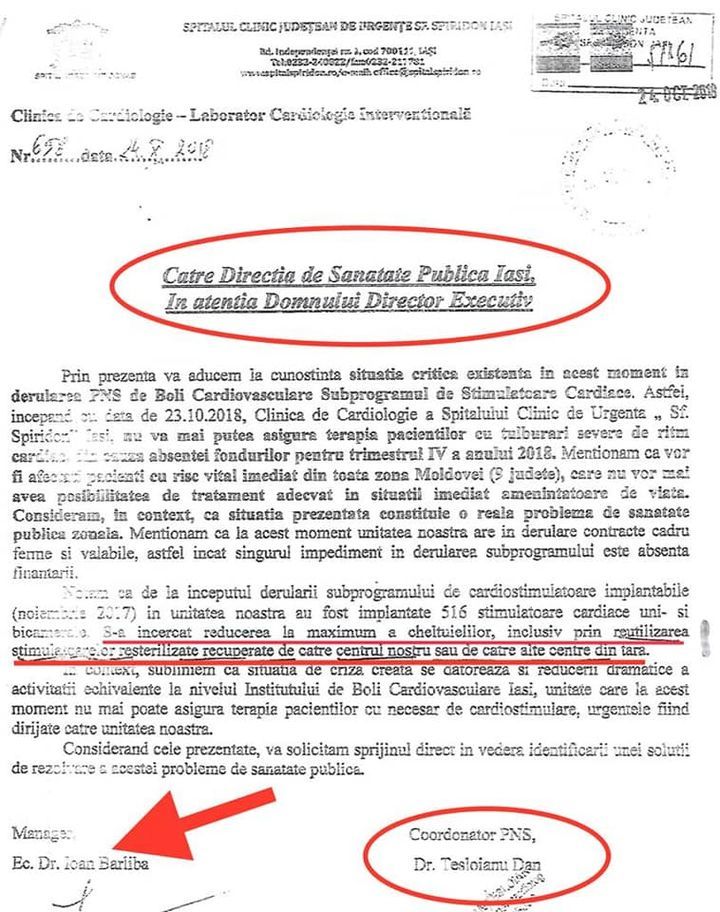 Deputat USR: De 4 ani se ştia că se reutilizează stimulatoare cardiace de la cadavre! / Liviu Stafie, fostul şef al DSP Iaşi, ştia din 2018 că se reutilizează dispozitivele pentru pacienţii cu tulburări de ritm ale inimii