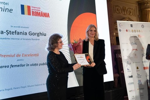 Alina Gorghiu, la Gala Excelenţei Feminine: Se simte lipsa de femei în multe domenii / Trăim într-o lume cu prejudecăţi, o societate în care misoginismul e la ordinea zilei

