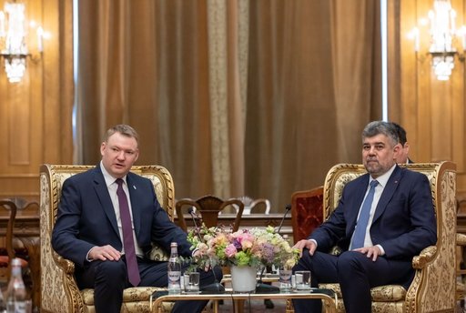 Marcel Ciolacu, întrevedere cu preşedintele Parlamentului Republicii Letonia / Discuţii despre coordonarea bilaterală la nivelul UE, NATO, precum şi în formatele regionale