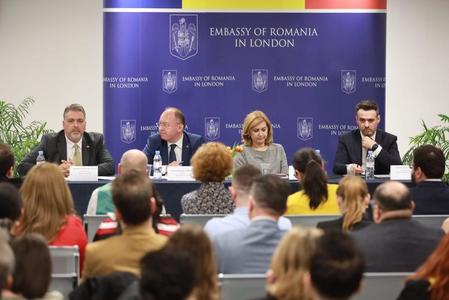 Ministrul Bogdan Aurescu, întâlnire cu reprezentanţi ai comunităţii româneşti din Regatul Unit al Marii Britanii şi Irlandei de Nord, cu ocazia vizitei pe care o efectuează la Londra