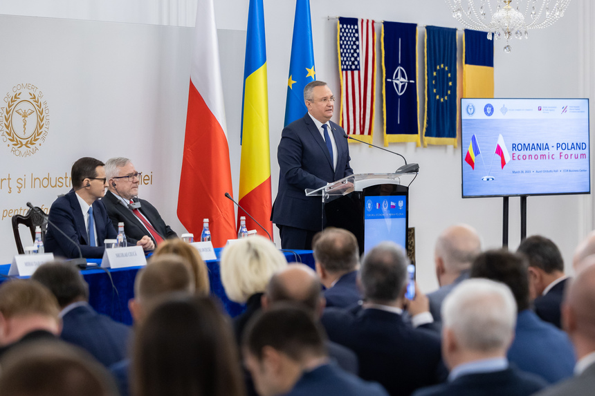 Nicolae Ciucă, la Forumul economic româno-polonez: Discutăm cu Comisia Europeană care vor trebui să fie mecanismele de a instrumentaliza trasabilitatea exporturilor din Ucraina şi destinaţia finală, astfel încât să evităm această speculă 
