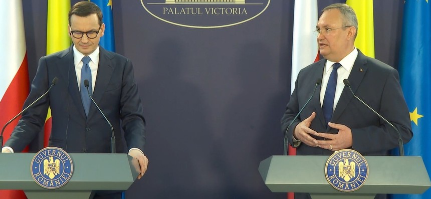 Premierul Ciucă, declaraţii comune cu premierul Poloniei: Vom continua să asigurăm acea relevanţă întregului cadru transatlantic, pentru a putea să asigurăm măsurile necesare pentru întărirea securităţii şi apărării pe întreg Flancul de Est - VIDEO