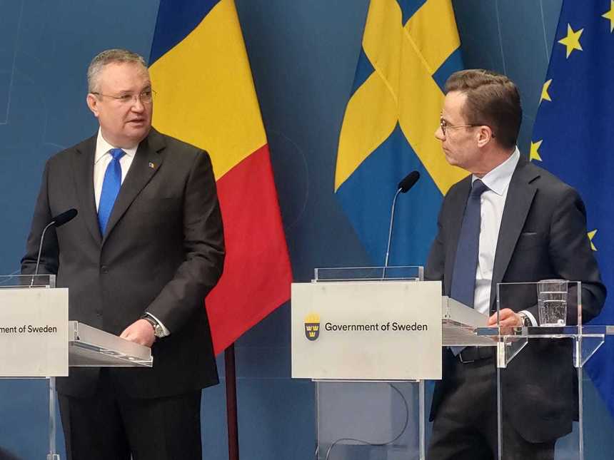 Ciucă, după întâlnirea cu premierul Suediei: I-am mulţumit pentru poziţia constructivă şi sprijinul actualei preşedinţii suedeze în încercarea de a identifica soluţii constructive care să ne permită să progresăm în procesul aderării la Schengen