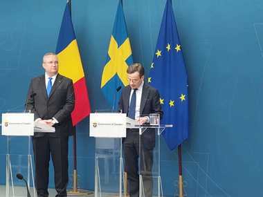 Premierul Suediei, întrebat dacă premierul Austriei şi-a schimbat opinia privind aderarea României la Schengen: Nu, nu şi-a schimbat-o! Subiectul aderării va fi păstrat pe agendă şi vom face tot ceea ce putem pentru a facilita aceste discuţii