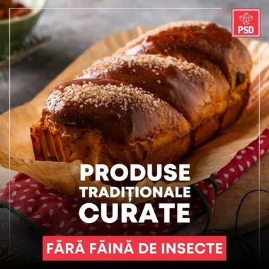 Marcel Ciolacu anunţă că a depus proiectul de lege prin care se interzice utilizarea făinii de insecte în prepararea produselor prevăzute în Registrul Naţional al Produselor Tradiţionale: Protejăm produsele tradiţionale româneşti! 