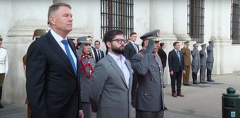 Klaus Iohannis, primit de preşedintele Republicii Chile/ Cei doi oficiali vor avea o serie de convorbiri şi vor semna un memorandum privind cooperarea în domeniul situaţiilor de urgenţă - VIDEO