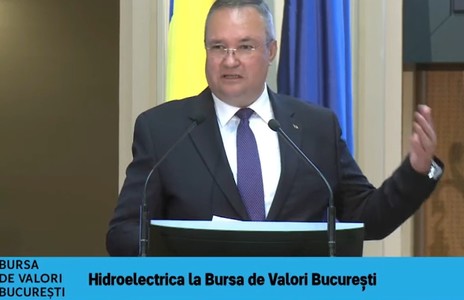 Nicolae Ciucă: Listarea Hidroelectrica, cel mai aşteptat moment bursier al ultimilor ani la Bucureşti, este o realizare remarcabilă pentru ţara noastră, pentru piaţa de capital şi pentru industria energetică