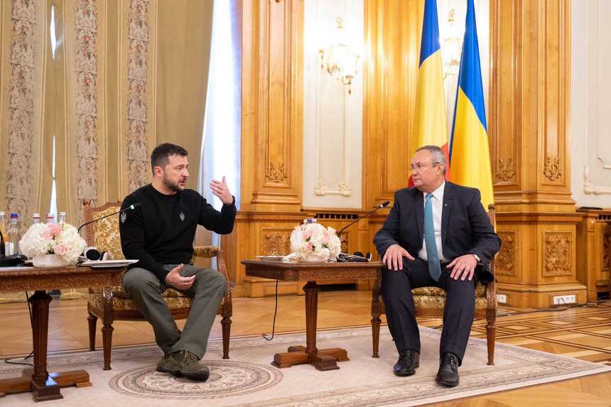 Ciucă, după întrevederea cu Zelenski: Înţelegem bine dorinţa firească a ucrainenilor de a trăi la fel ca ceilalţi europeni, într-o ţară liberă, sigură, democratică. România susţine integral obiectivele de integrare europeană şi de securitate ale Ucrainei