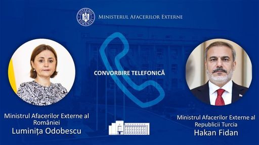 Luminiţa Odobescu, convorbire telefonică cu ministrul afacerilor externe din Turcia, cu privire la situaţia de securitate din Israel: Acord pe realizarea unei coordonări sporite în vederea eliberării imediate şi necondiţionate a tuturor ostaticilor