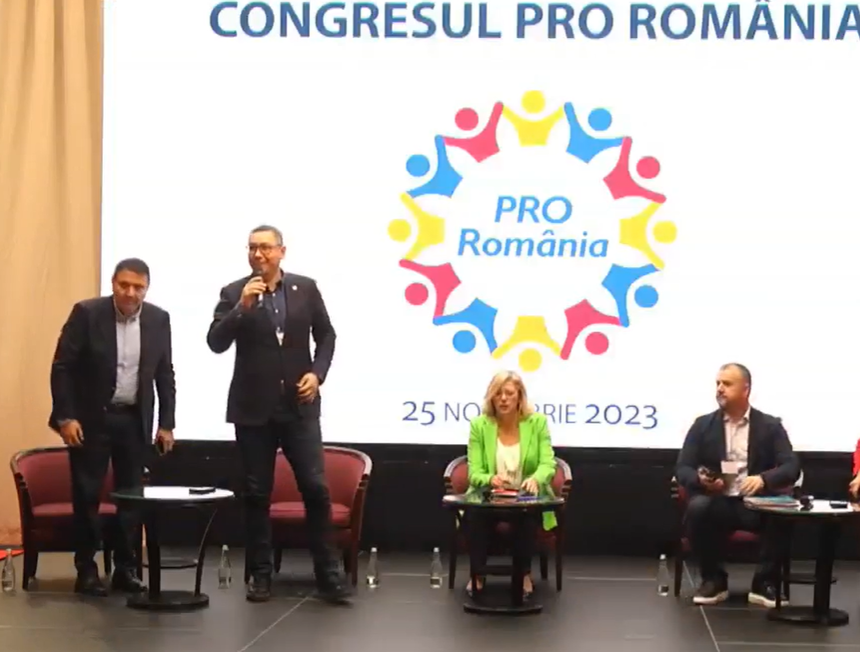 Congres la ProRomânia: Victor Ponta a fost reales preşedinte al formaţiunii, Corina Creţu - preşedinte al Consiliului Naţional
