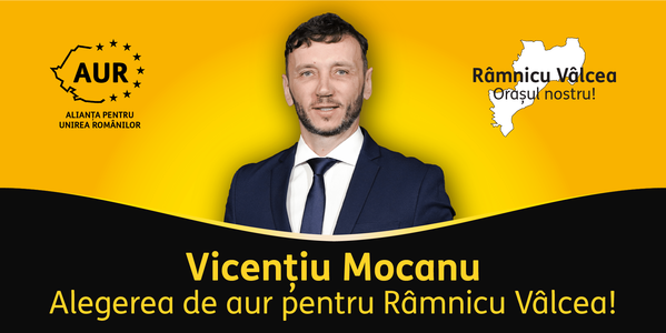 Omul de afaceri Vicenţiu Mocanu, candidatul AUR pentru Primăria Râmnicu Vâlcea / George Simion: Vreau să câştigăm toate alegerile din anul 2024