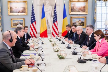 UPDATE - Marcel Ciolacu, întrevedere cu Antony Blinken/ El i-a mulţumit secretarului de stat american pentru ajutorul în recuperarea românilor aflaţi în Fâşia Gaza - FOTO, VIDEO