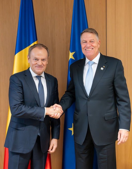 UPDATE - Preşedintele Klaus Iohannis a avut o întrevedere, la Bruxelles, cu premierul Poloniei Donald Tusk